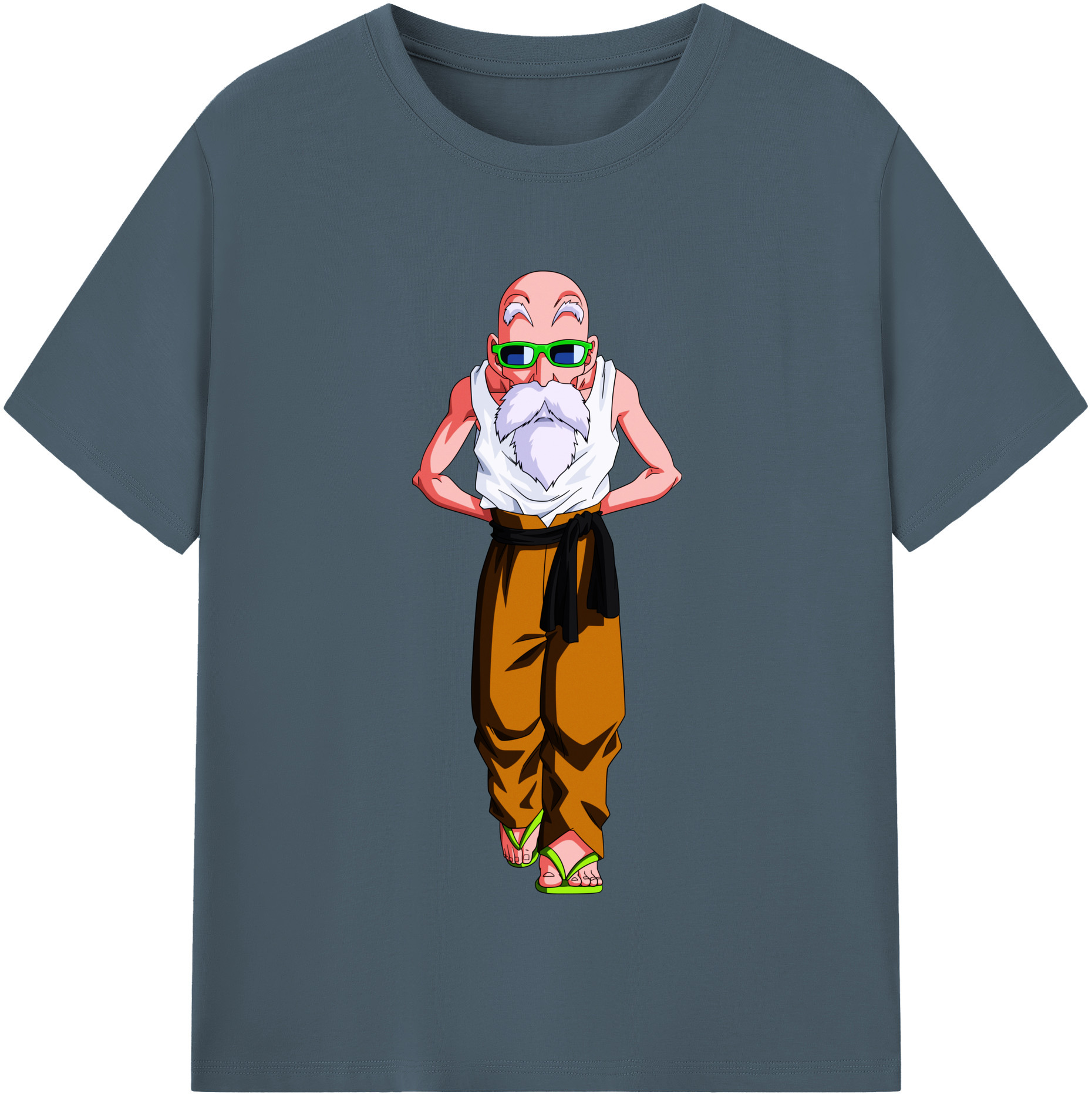 （画像用） ドラゴンボール 亀仙人（かめせんにん） DRAGON BALL Master Roshi Kame Sennin 綿100％半袖Tシャツ（フロントプリント）